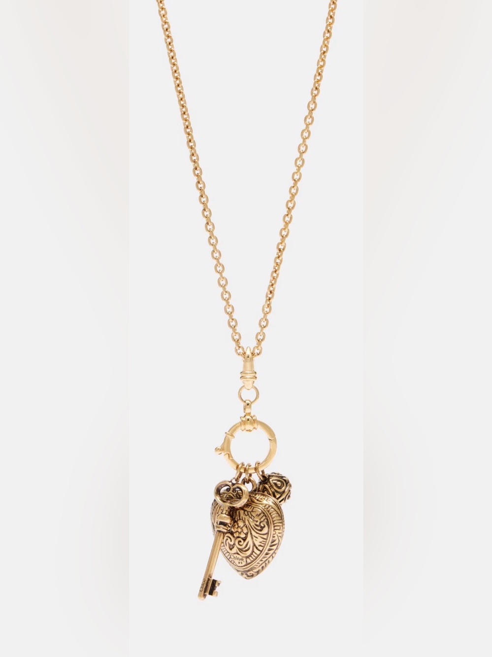 Chloé Château Treasures Victorian Charms “Vintage” Gold Pendant Necklace - NWT - Picture 5 of 7